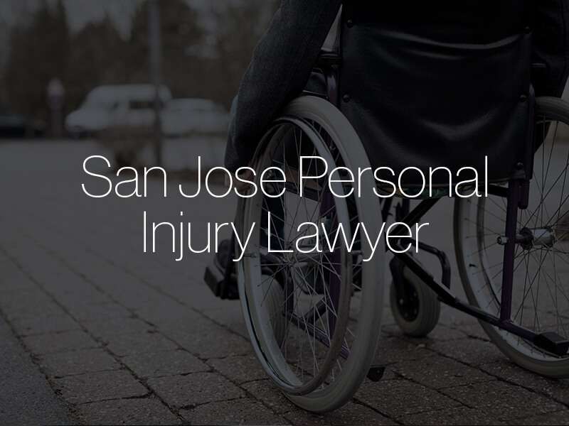 A person in a wheelchair with the text "San Jose Personal Injury Lawyer" superimposed